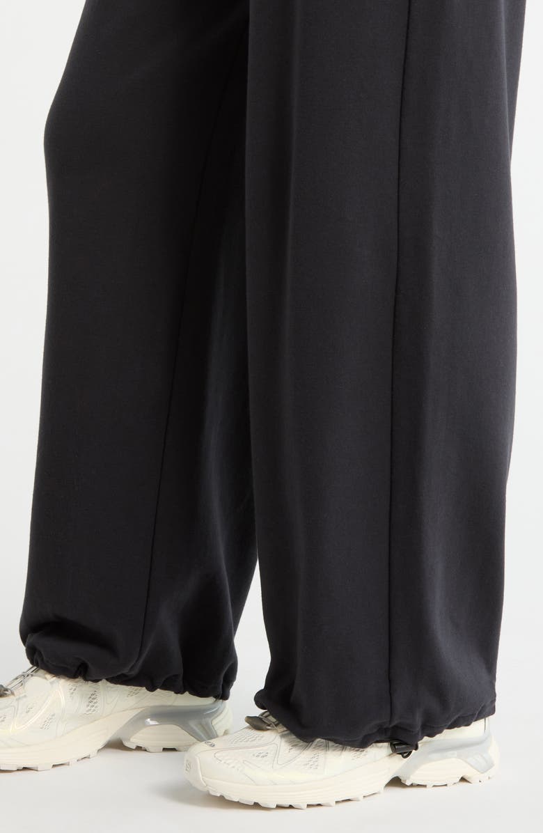 Zella Cinch Cord Hem Sweatpants, Alternate, color, Black