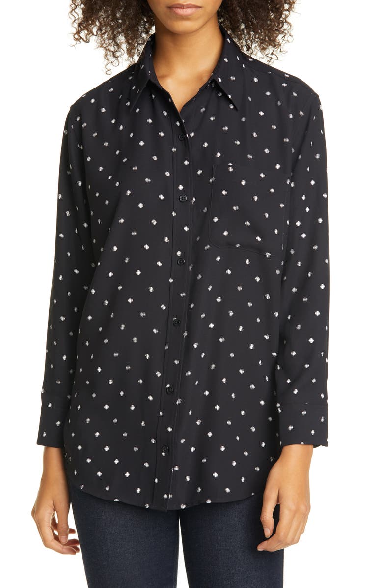 Equipment Daddy Dot Print Long Sleeve Button-Up Shirt, Main, color,