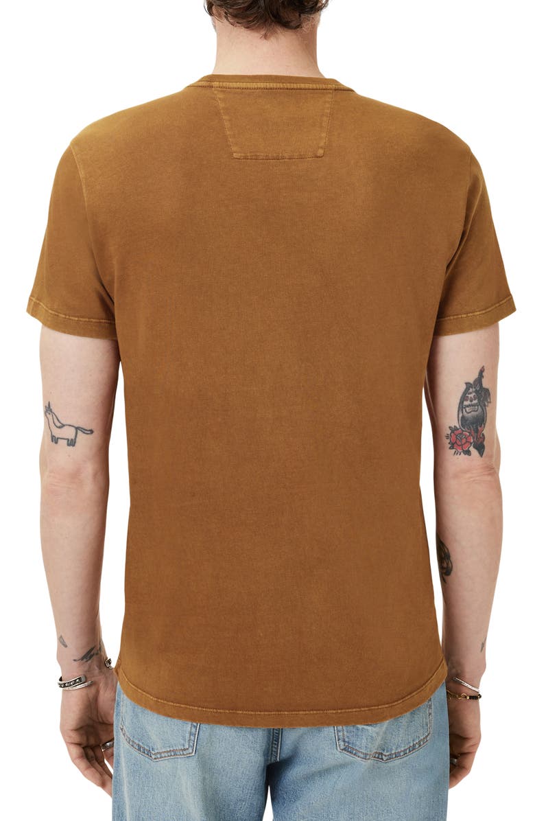 John Varvatos Embroidered T-Shirt, Alternate, color, Sienna Brown