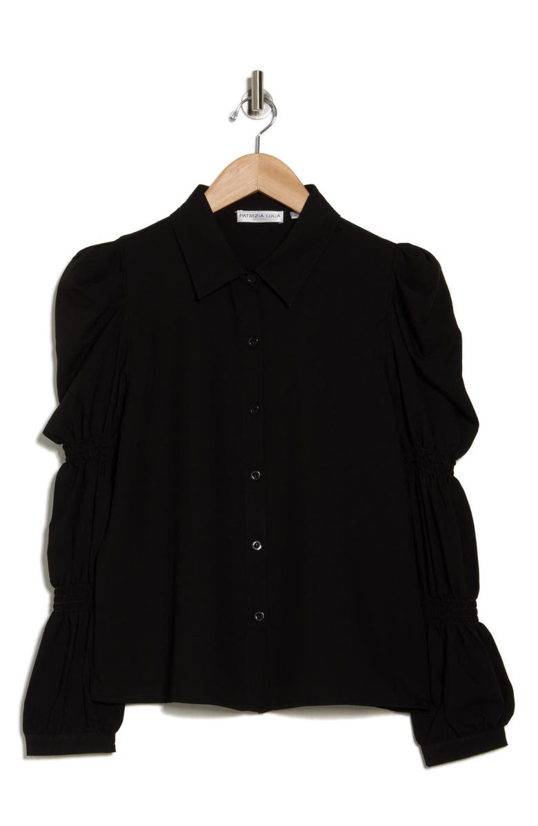 PATRIZIA LUCA Collared Long Puff Sleeve Blouse, Alternate, color, 