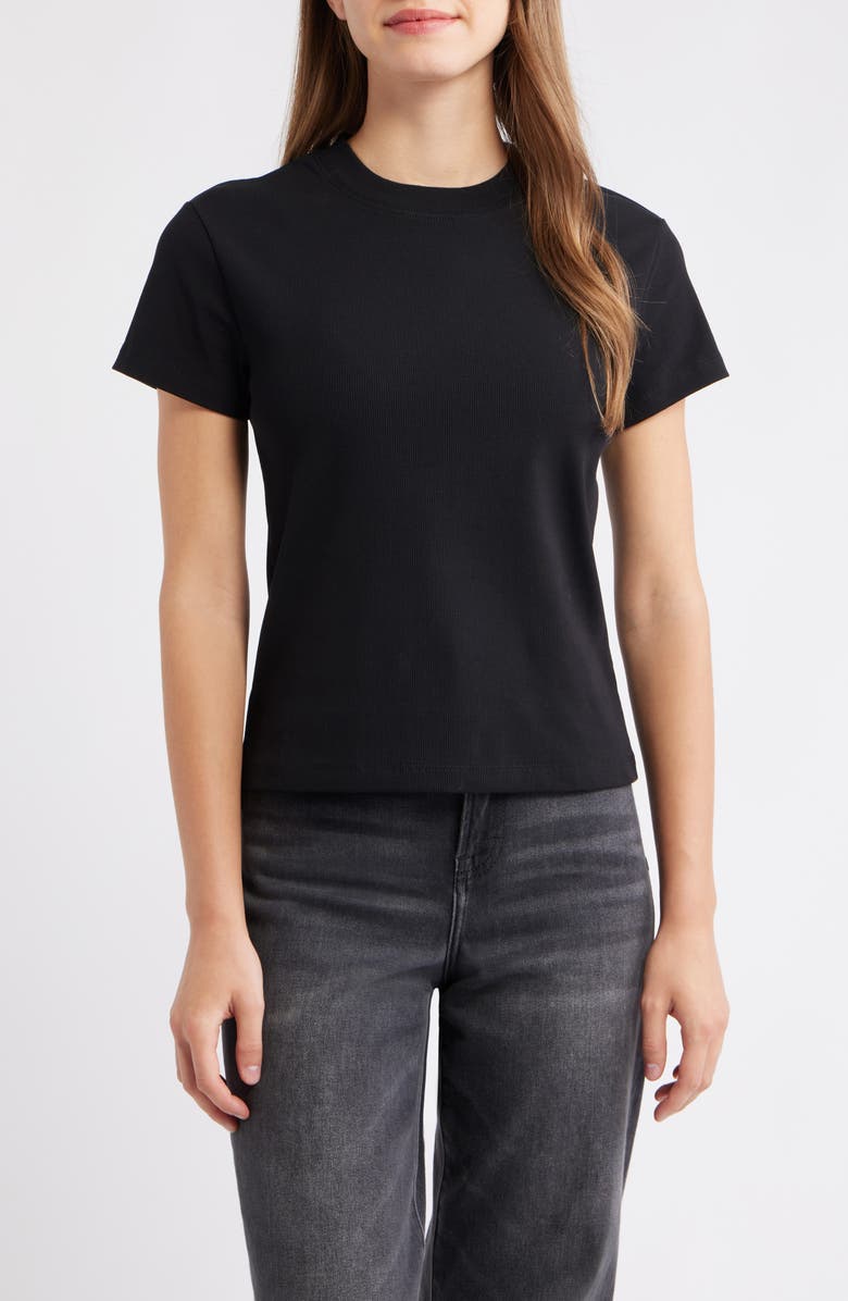 Mavi Jeans Slim Fit Stretch Cotton T-Shirt, Main, color, Black