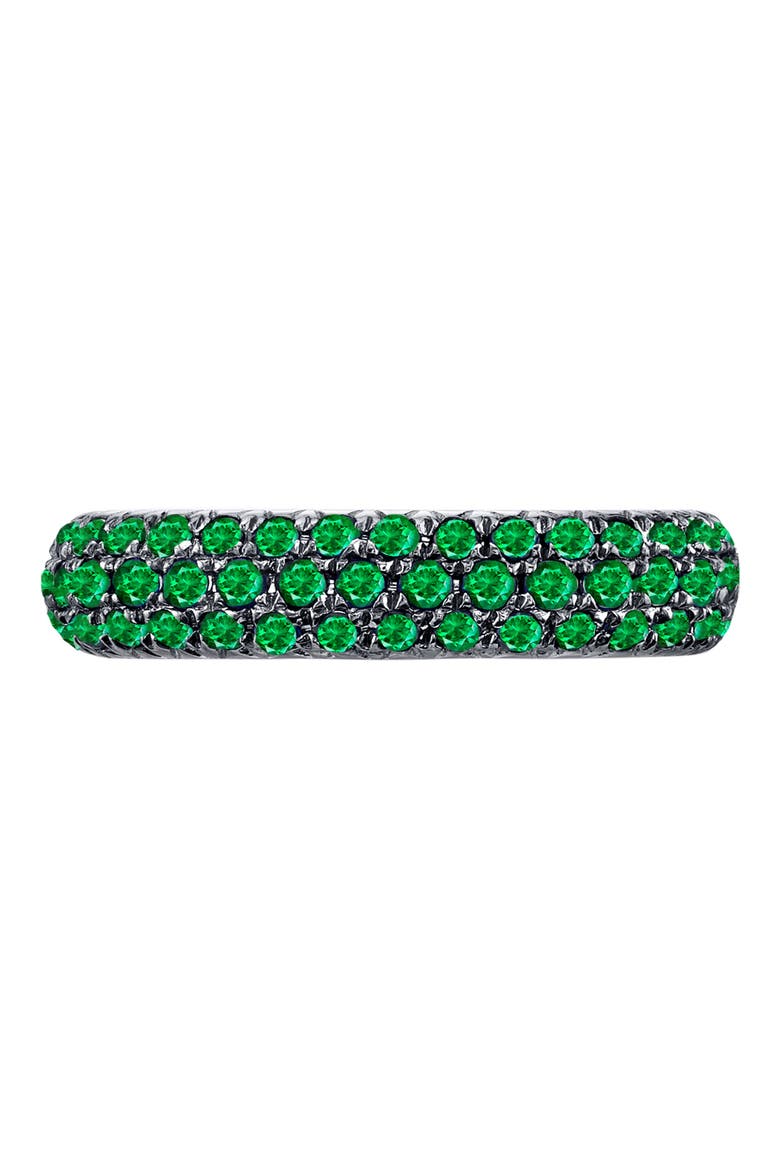 Jumbo Pavé Gemstone Ear Cuff, Main, color, EMERALD