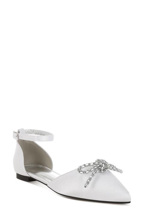 Simina Embellished Ankle Tie Flat (Women)