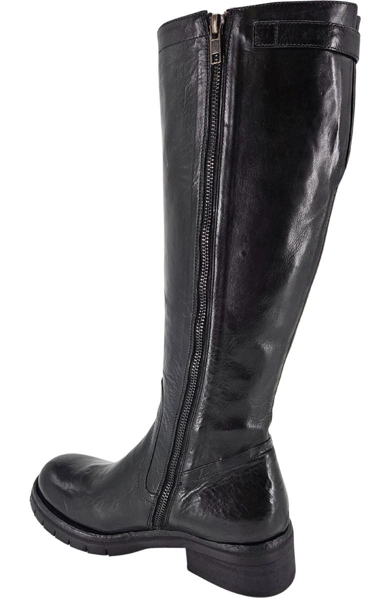 Madison Maison Leather Tall Flat Buckle Boot, Alternate, color, Black