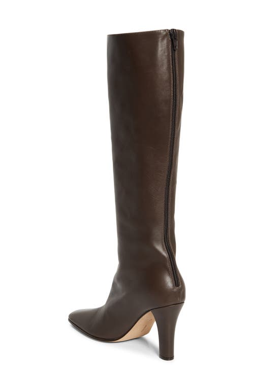 The Row Mona Knee High Boot In Brown