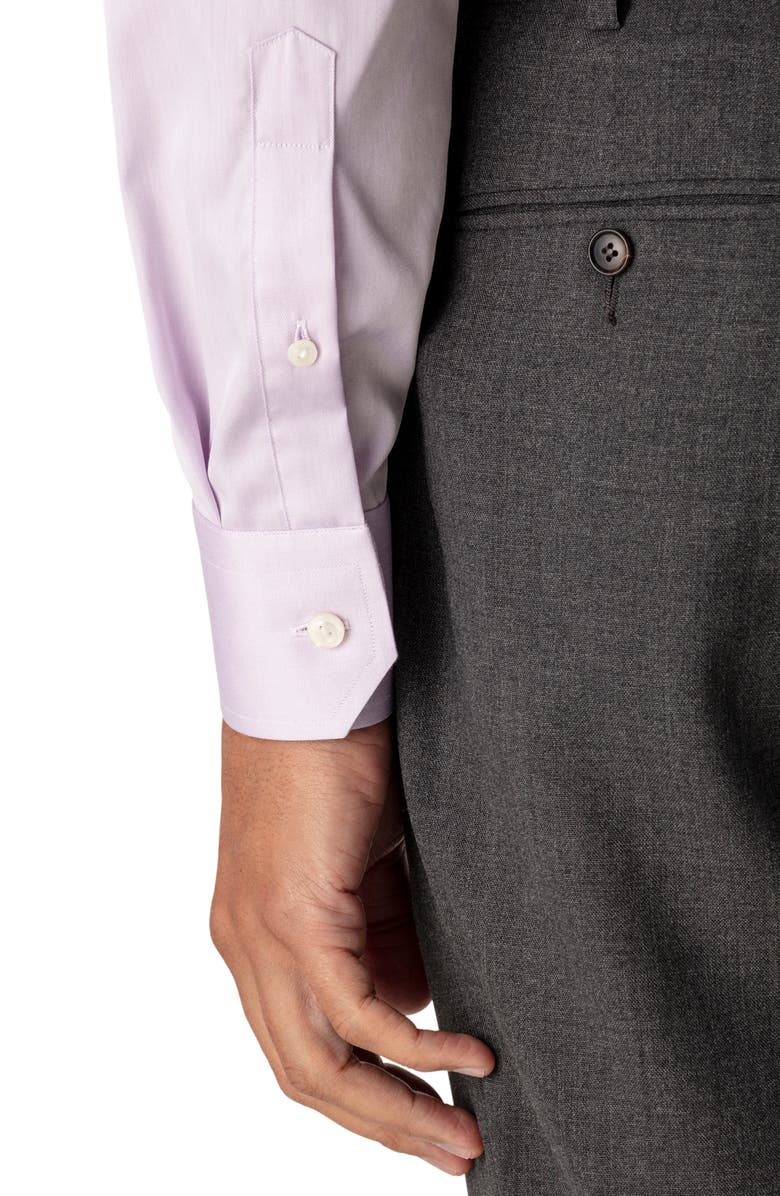 Eton Contemporary Fit Twill Dress Shirt, Alternate, color, Purple