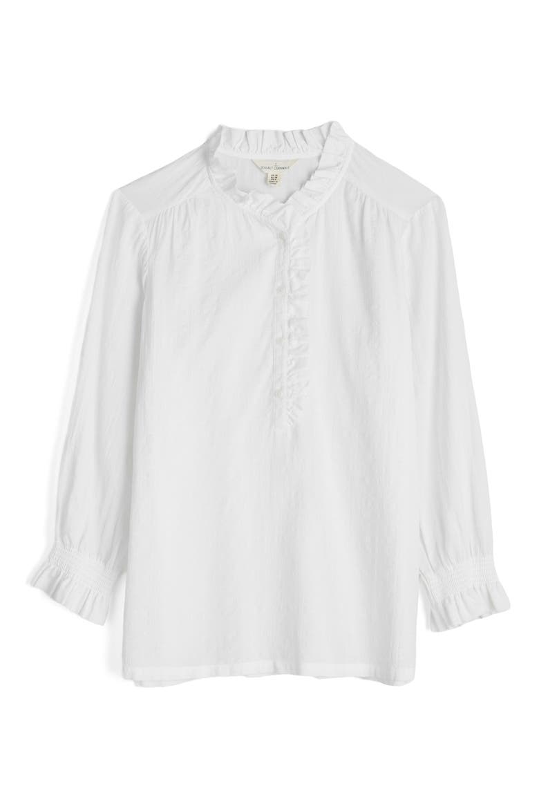 Feather Star Check Ruffle Top, Alternate, color, SALT