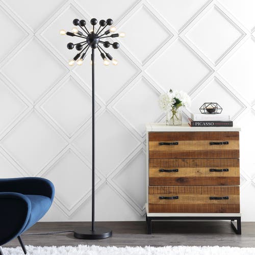 Shop Jonathan Y Orbit 10-light 63" Modern Sputnik Metal Led Floor Lamp, Black