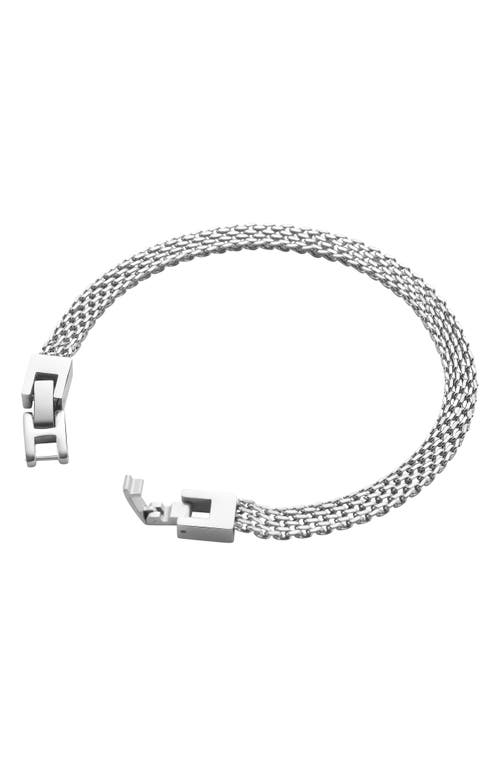 Geoffrey Beene Stainless Steel Mesh Chain Bracelet