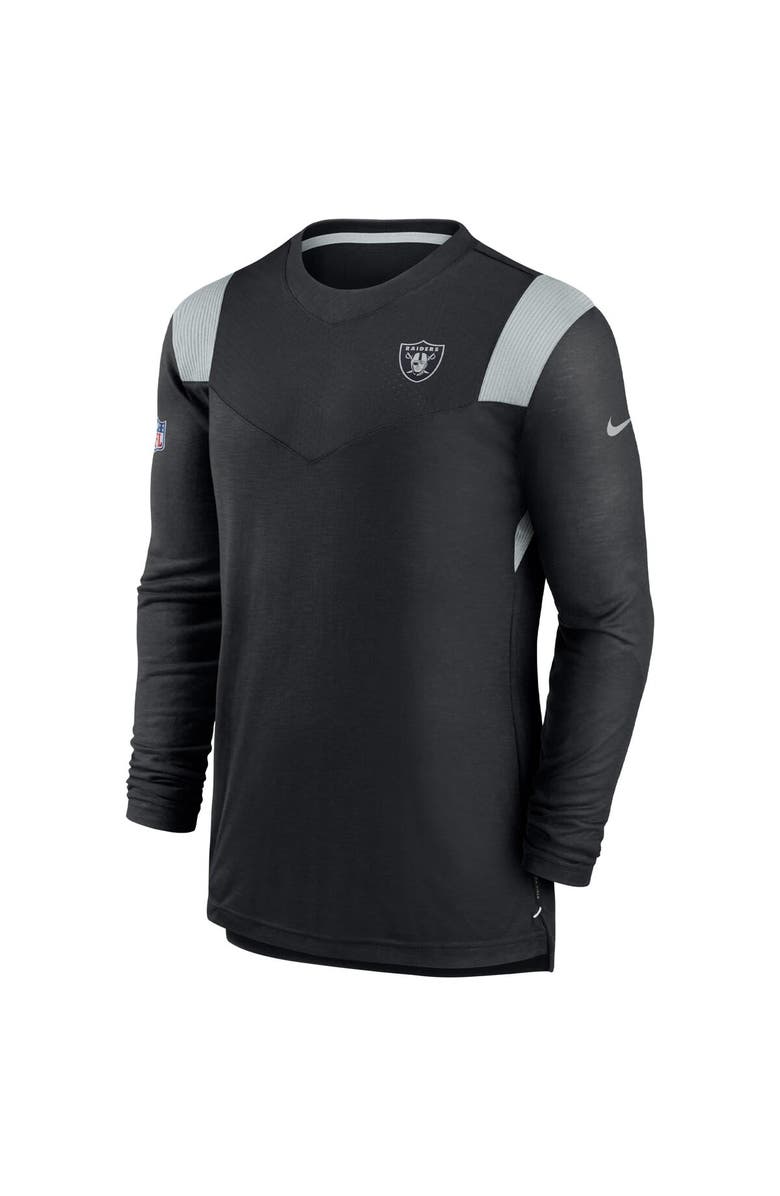 Nike Men's Nike Black Las Vegas Raiders Sideline Tonal Logo Performance Player Long Sleeve T-Shirt, Alternate, color, Black