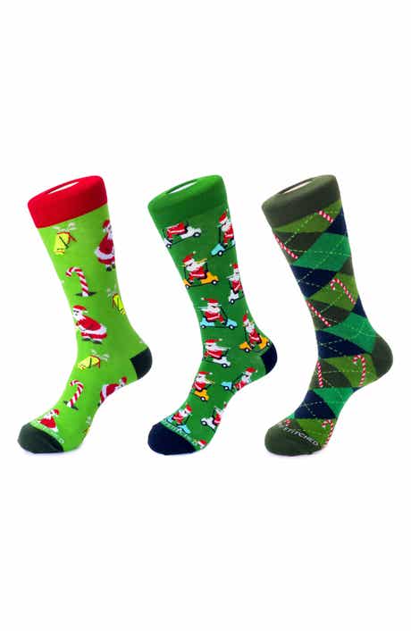 3-Pack Holiday Crew Socks