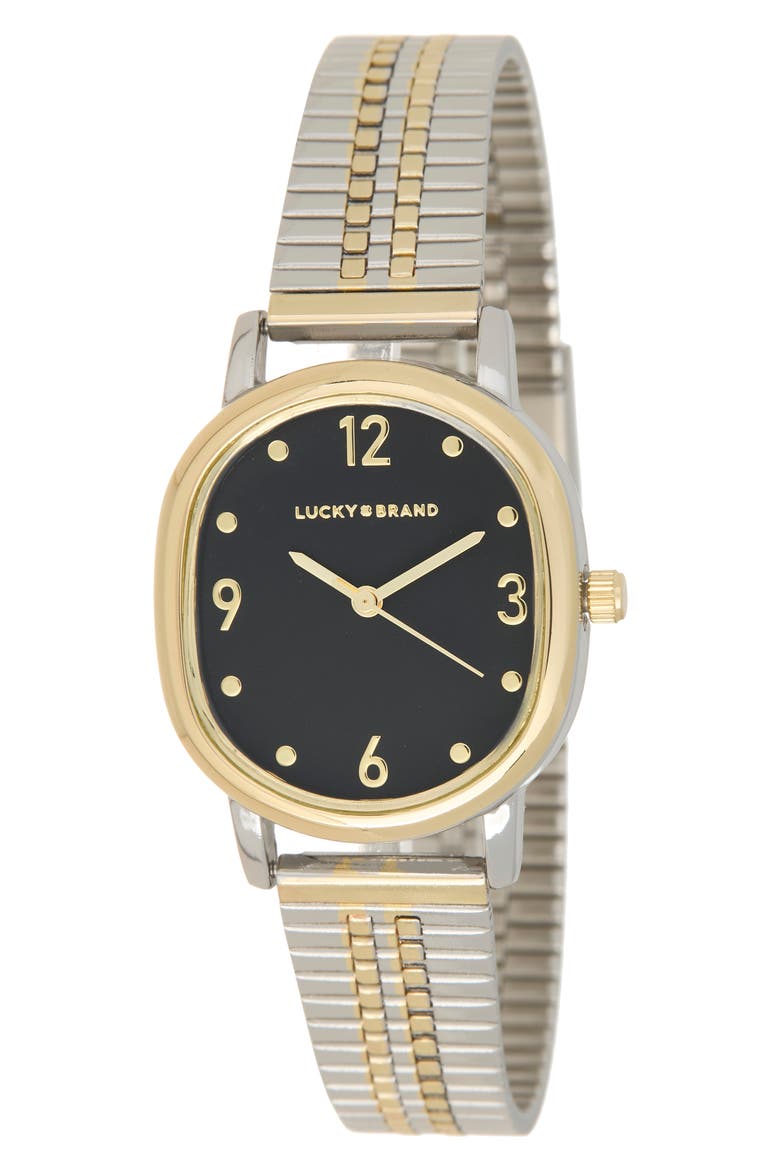 Two Tone Oval Analog Bracelet Watch, 28mm x 38mm, Main, color, TWO-TONE