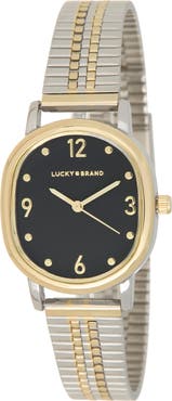 Lucky Brand Two Tone Oval Analog Bracelet Watch, 28mm x 38mm