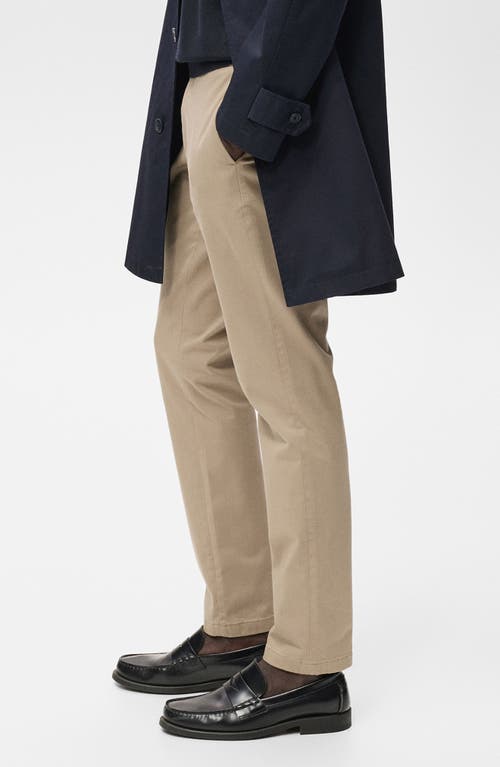 Mango Barna Slim Fit Stretch Twill Chino Pants In Neutral