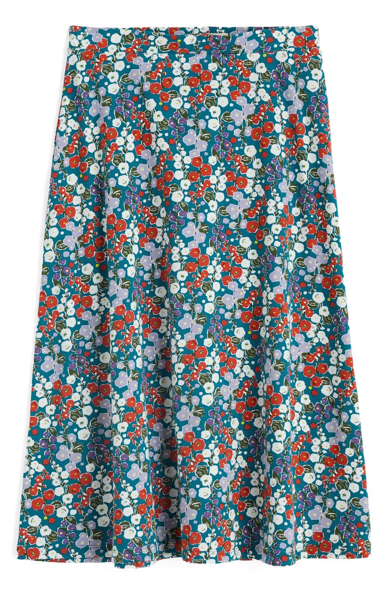 Seasalt Cornwall Rose Floral A-Line Skirt, Alternate, color, Wild Hollyhock Dark Drift
