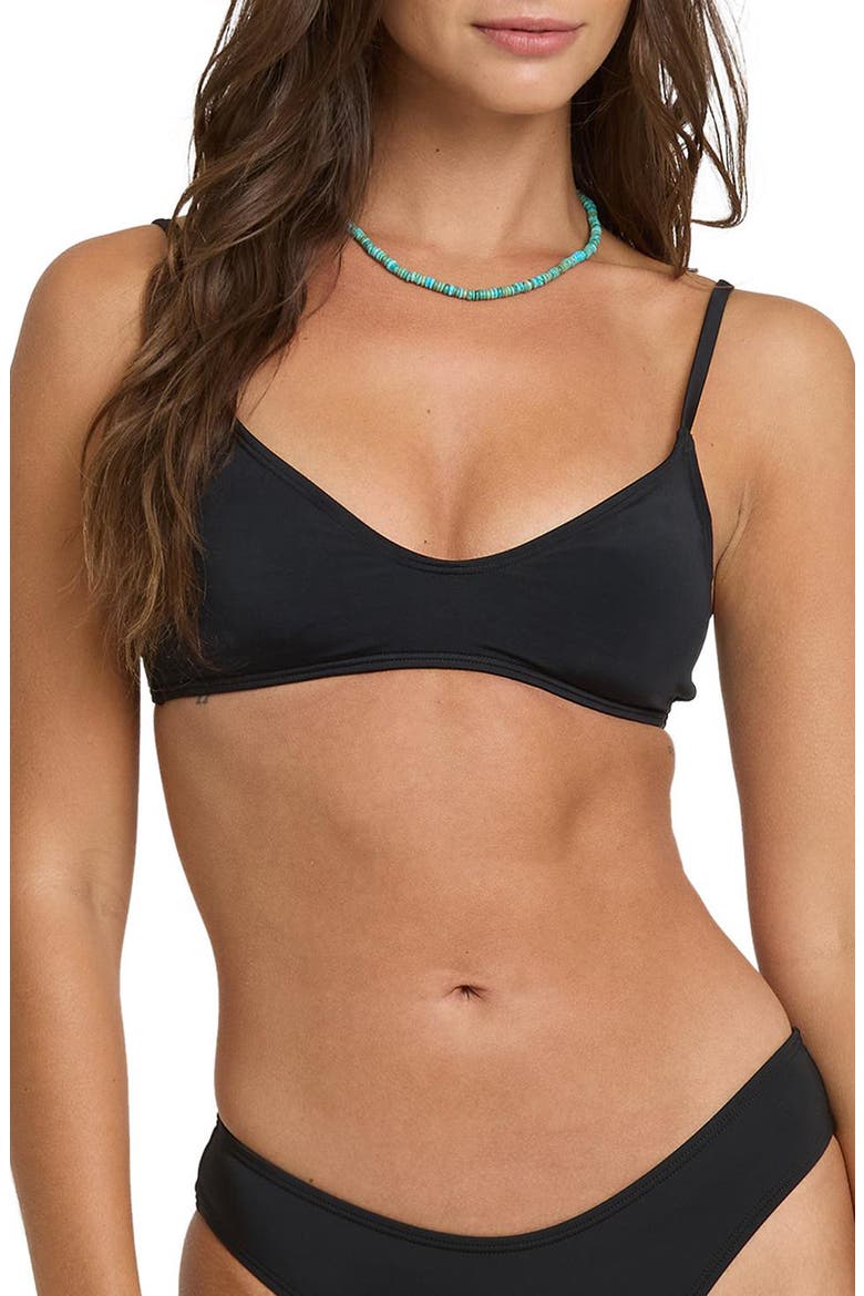 Sol Searcher Bralette Bikini Top, Main, color, BLACK PEBBLE