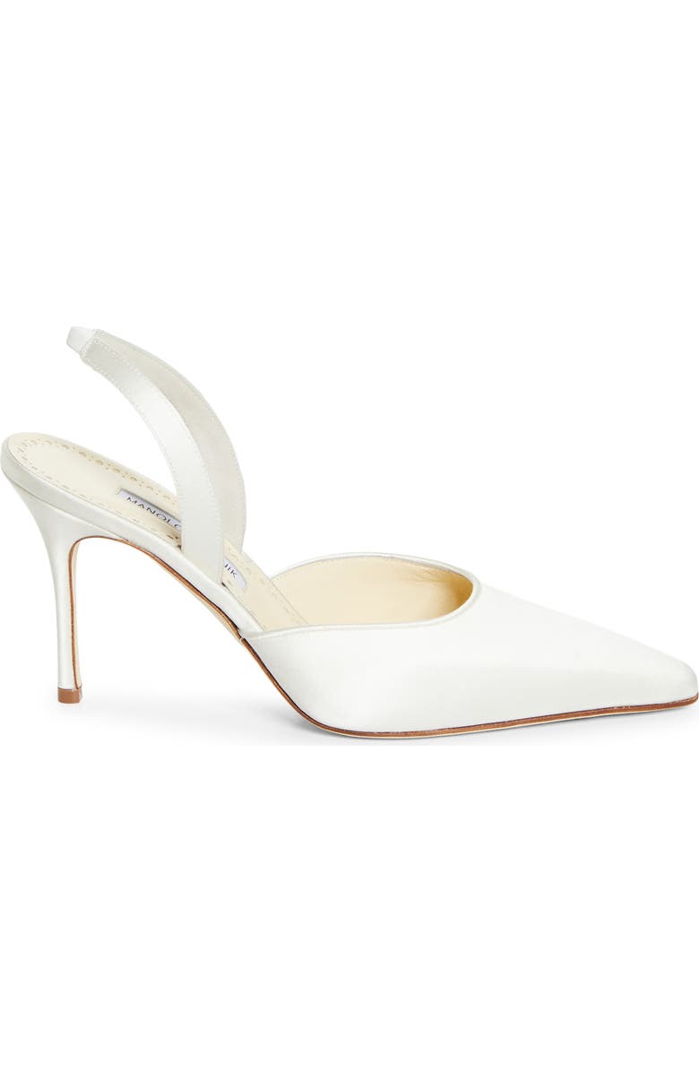 Manolo Blahnik Borelapla Slingback Pump, Alternate, color, Light Cream
