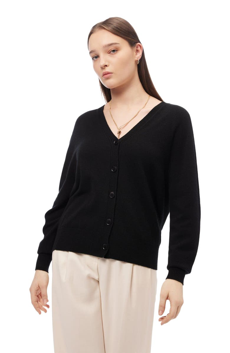 GOBI Mongolian Cashmere 3D Cashmere Button-up Cardigan, Alternate, color, 