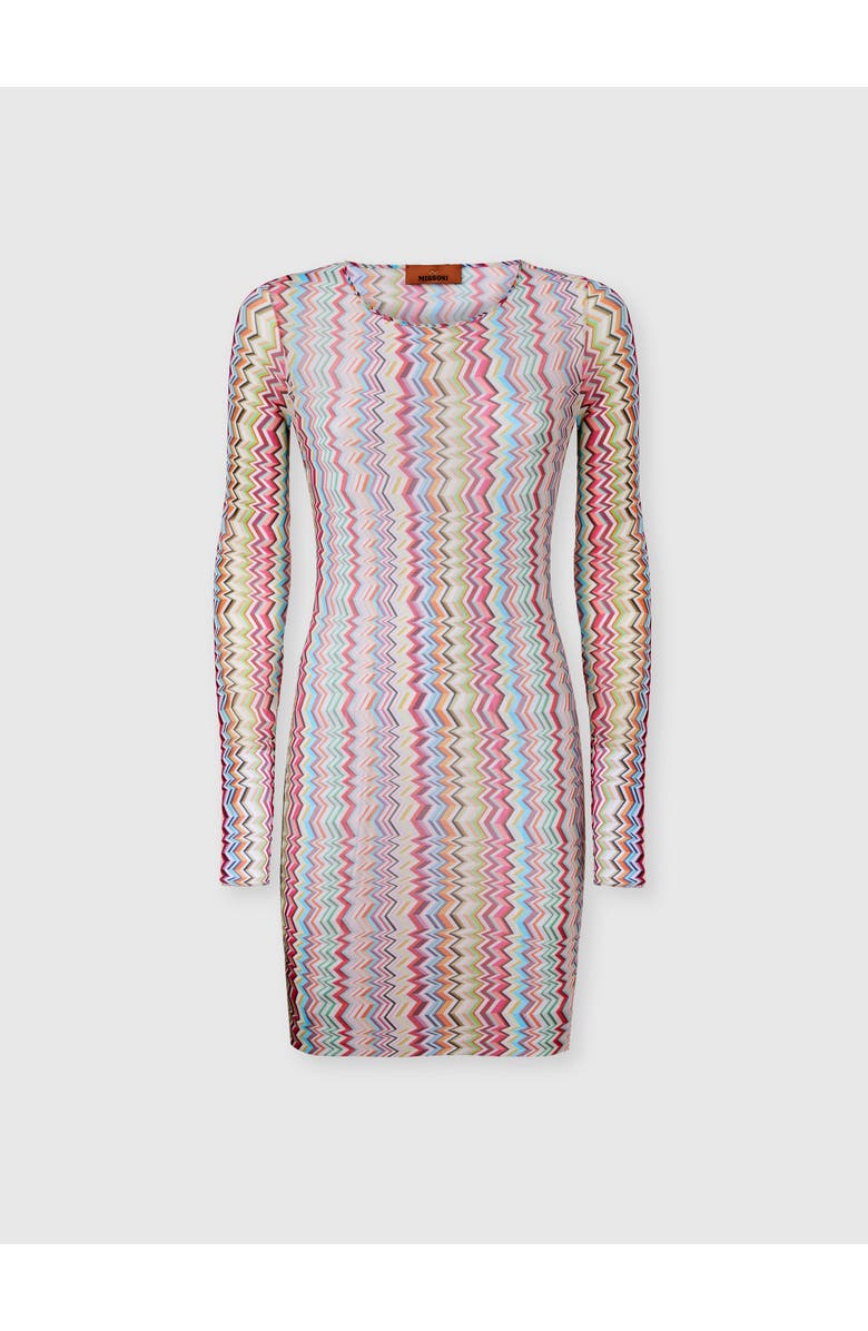 Missoni Long-sleeve Zigzag Printed Tulle T-shirt, Main, color, Multicoloured