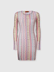 Missoni Midi Dress In Zig Zag Printed Tulle