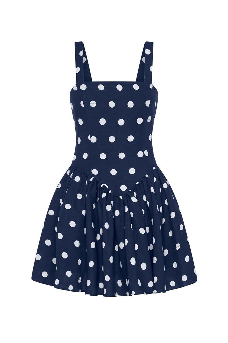 VITTORIA DRESS, Alternate, color, NAVY POLKA DOT