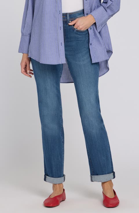 Marilyn Triple Stitch High Waist Straight Leg Jeans