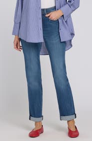 NYDJ Marilyn Triple Stitch High Waist Straight Leg Jeans