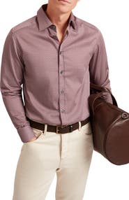 Ted Baker Jozef Print Cotton Button-Up Shirt