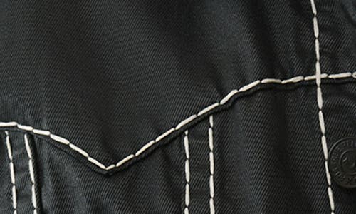 True Religion Men's Oversized Super T Coated Denim Jacket In Black