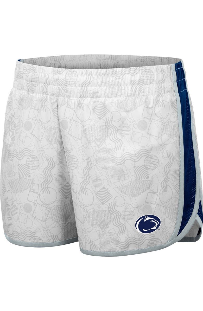 COLOSSEUM Women's Colosseum White Penn State Nittany Lions The Plastics Geo Print Shorts, Alternate, color,
