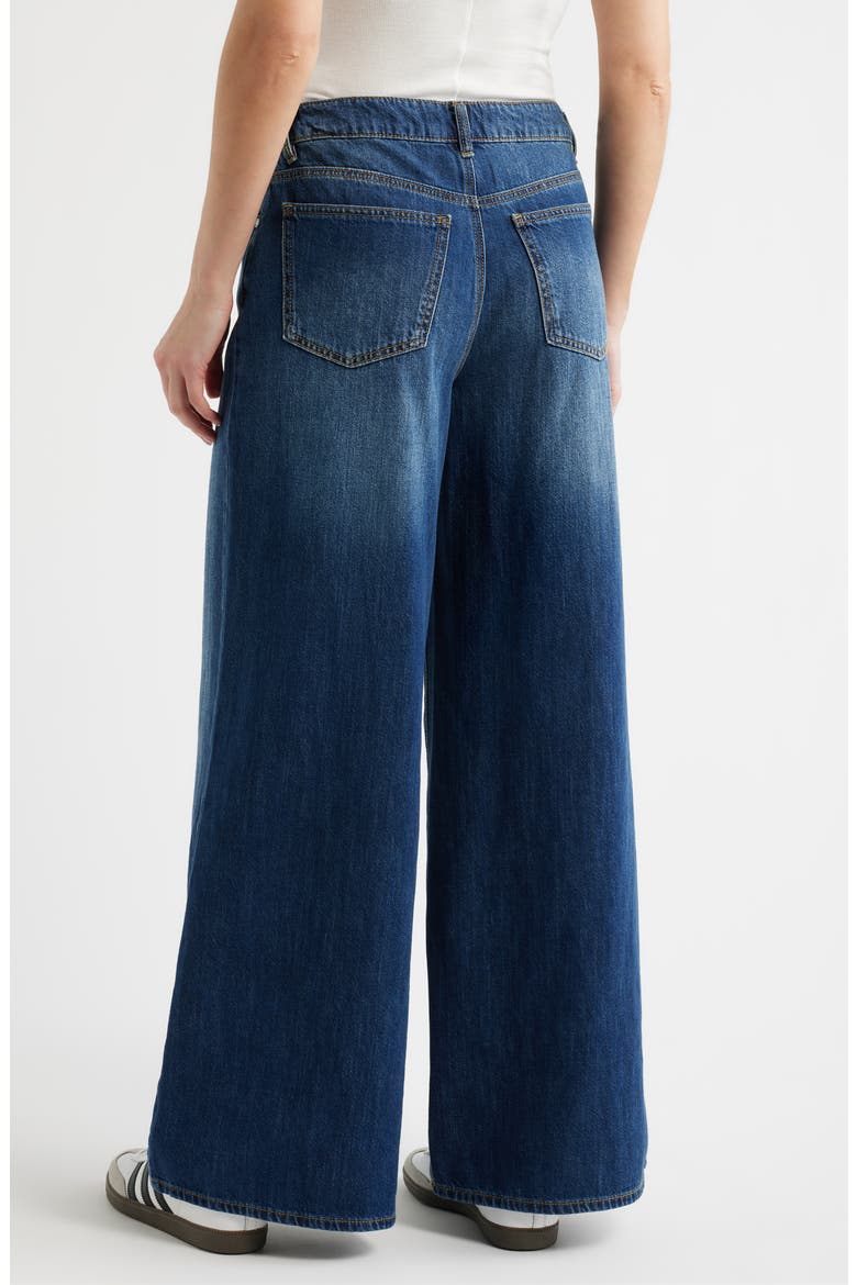 Drawstring High Waist Wide Leg Jeans, Alternate, color, ADELAIDE