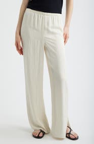 Theory Slit Hem Wide Leg Pants