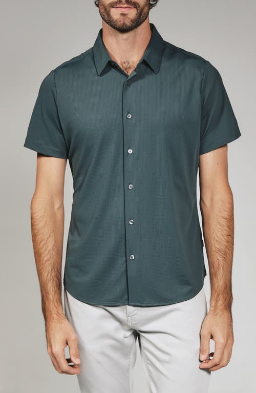 7 Diamonds Alldridge Short Sleeve Button-up Shirt In Blue