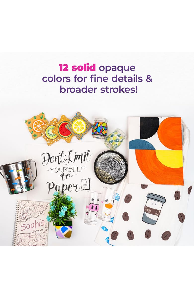 Pintar Acylic Paint Markers 12 Pack, Alternate, color, Multicolored