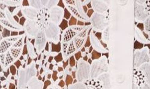 Simone Perele Louison Sheer Lace Button-up Shirt In White