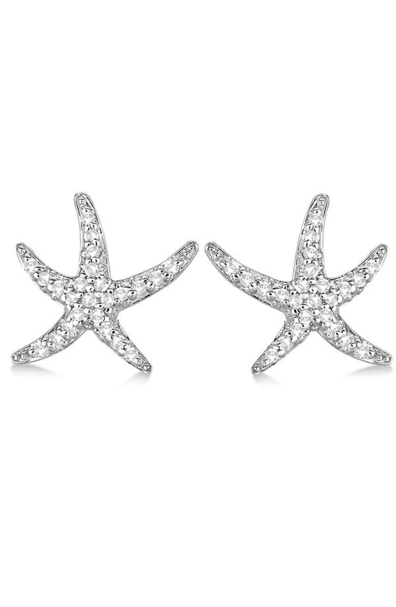 ALLUREZ Diamond Starfish Earrings 14k, Alternate, color, Diamonds