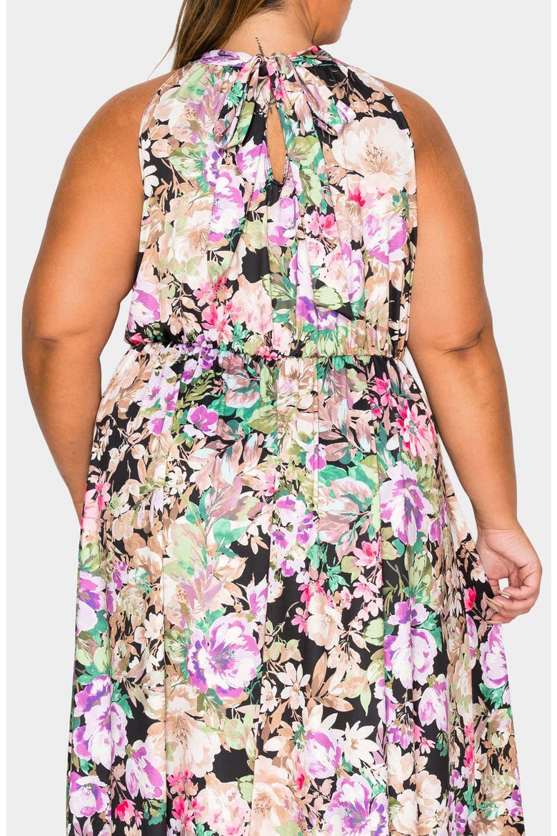 Bryony Floral Print Sleeveless Dress, Alternate, color, BLACK FLORAL