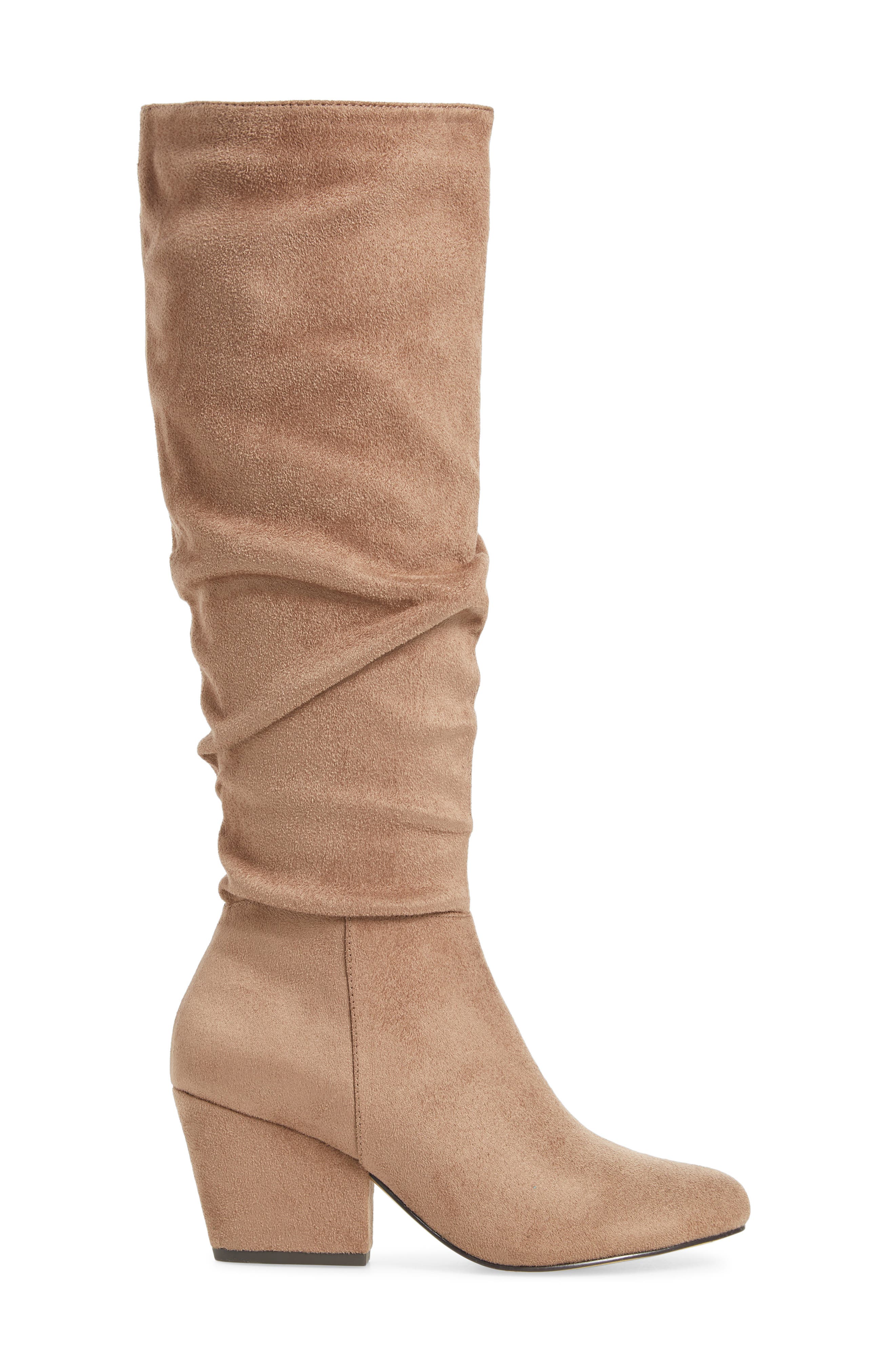Karen II Knee High Slouch Boot, Alternate, color, TAUPE FAUX SUEDE