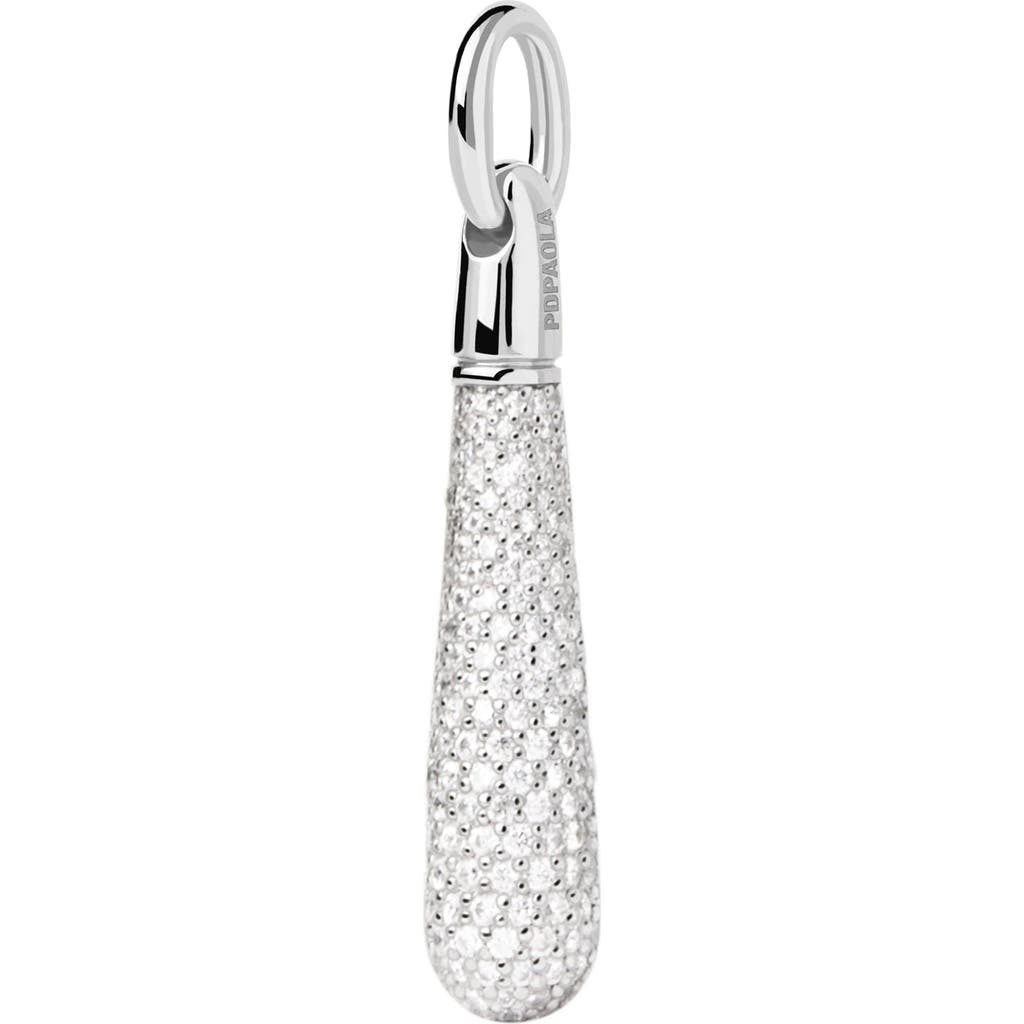Pdpaola Women's Pave Large Drop Pendant In Silver