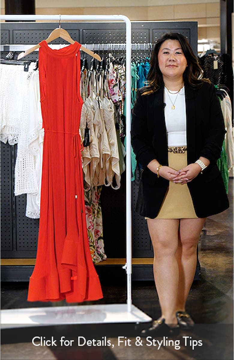 Nalani Plissé Ruffle Hem Maxi Dress, sales video thumbnail