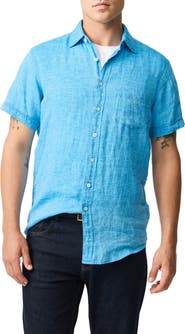 Rodd & Gunn Palm Beach Sports Fit Short Sleeve Linen Button-Up Shirt