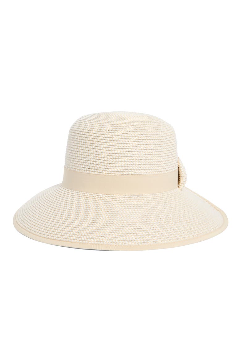 Wide Brim Framer Hat, Main, color, IVORY COMBO