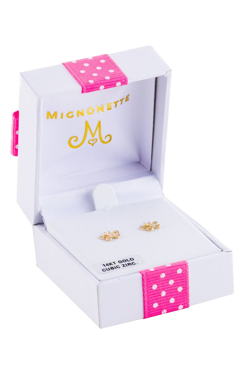 Mignonette 14k Gold Butterfly Earrings, Alternate, color, Gold