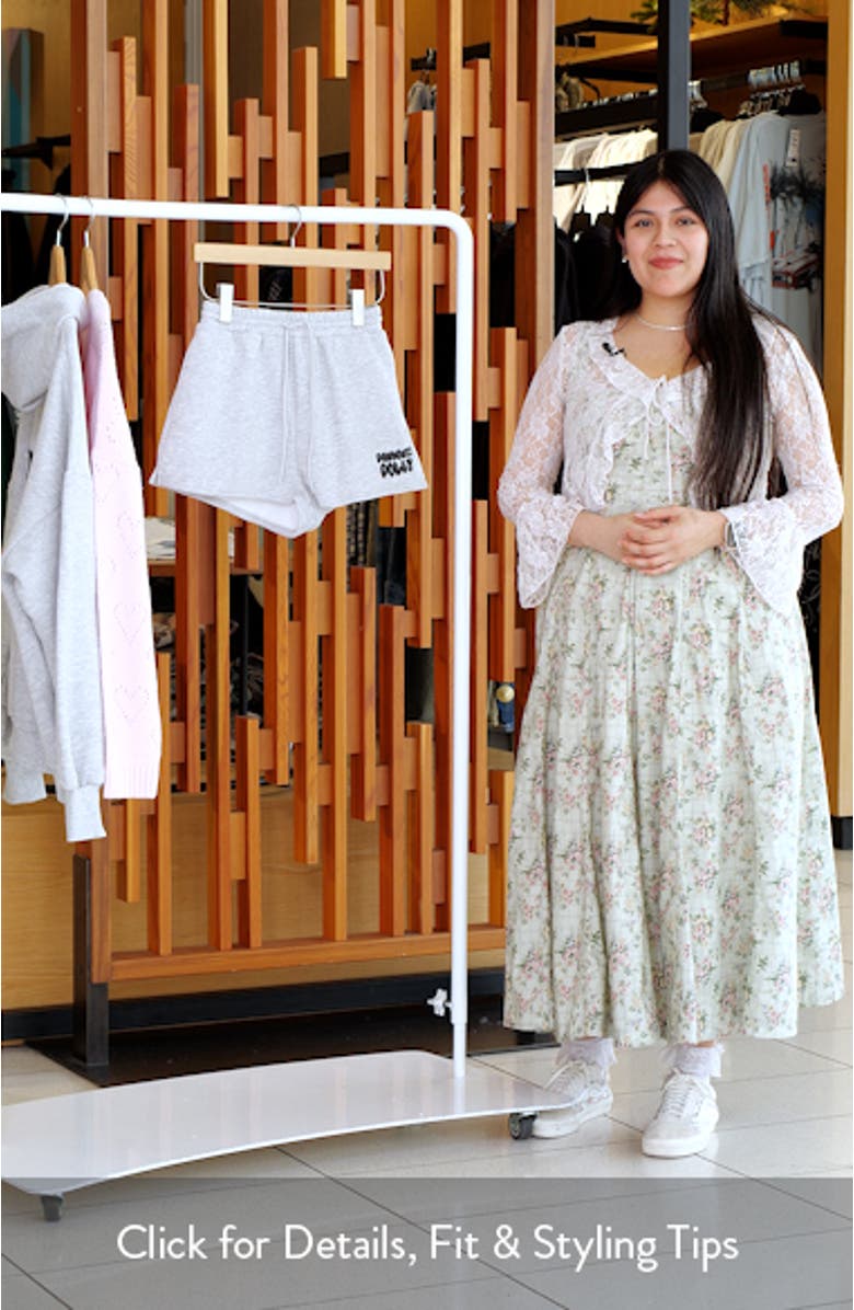 Cotton Blend Drawstring Sweat Shorts, sales video thumbnail