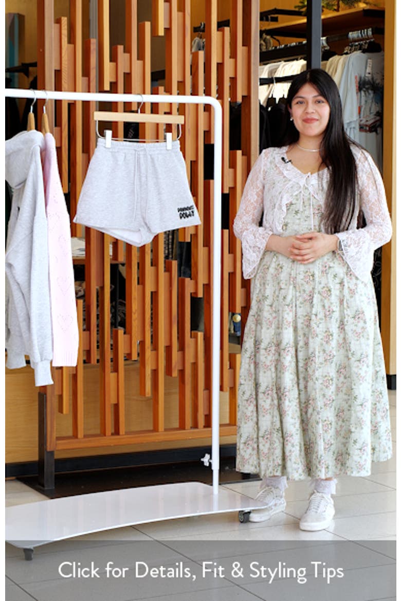 Cotton Blend Drawstring Sweat Shorts video