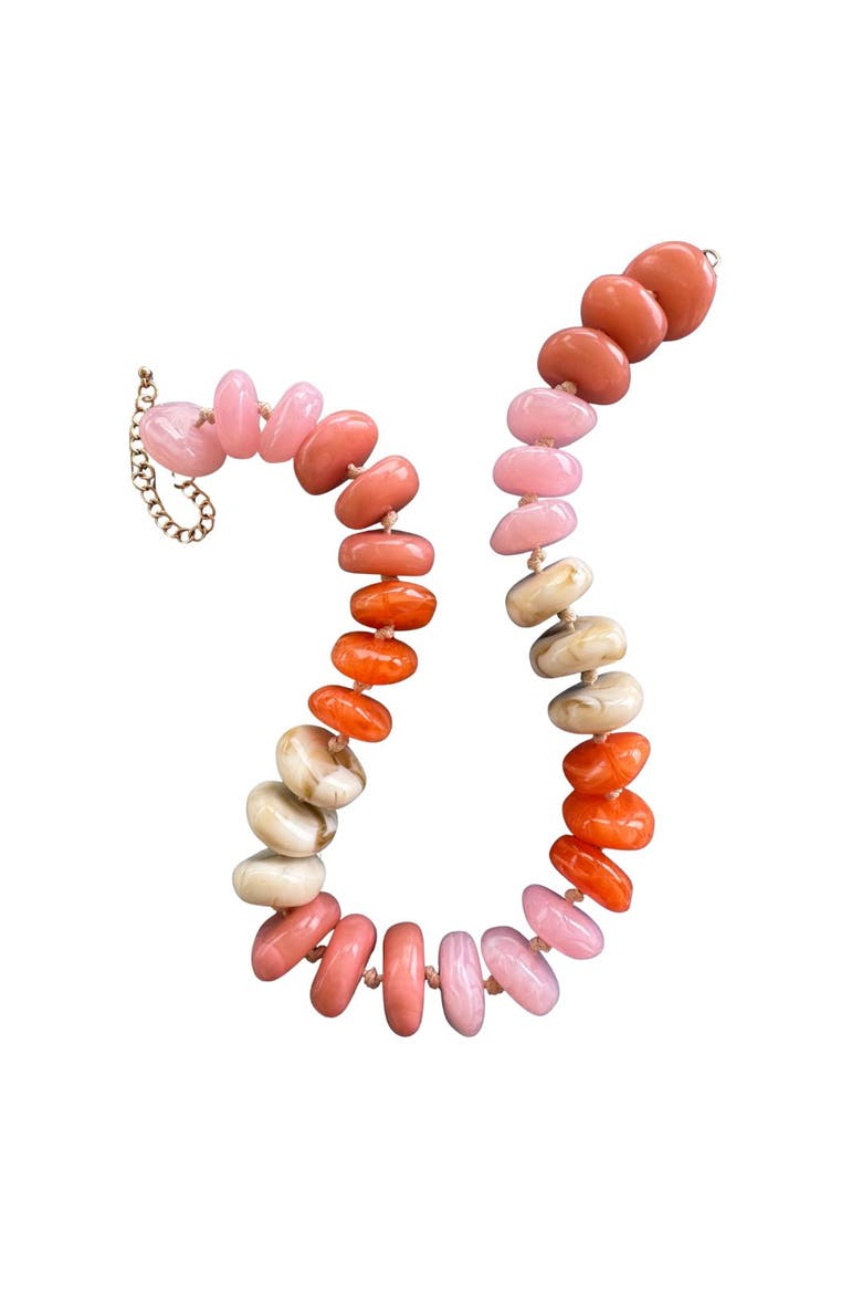 Coral Sands Necklace, Main, color, Coral
