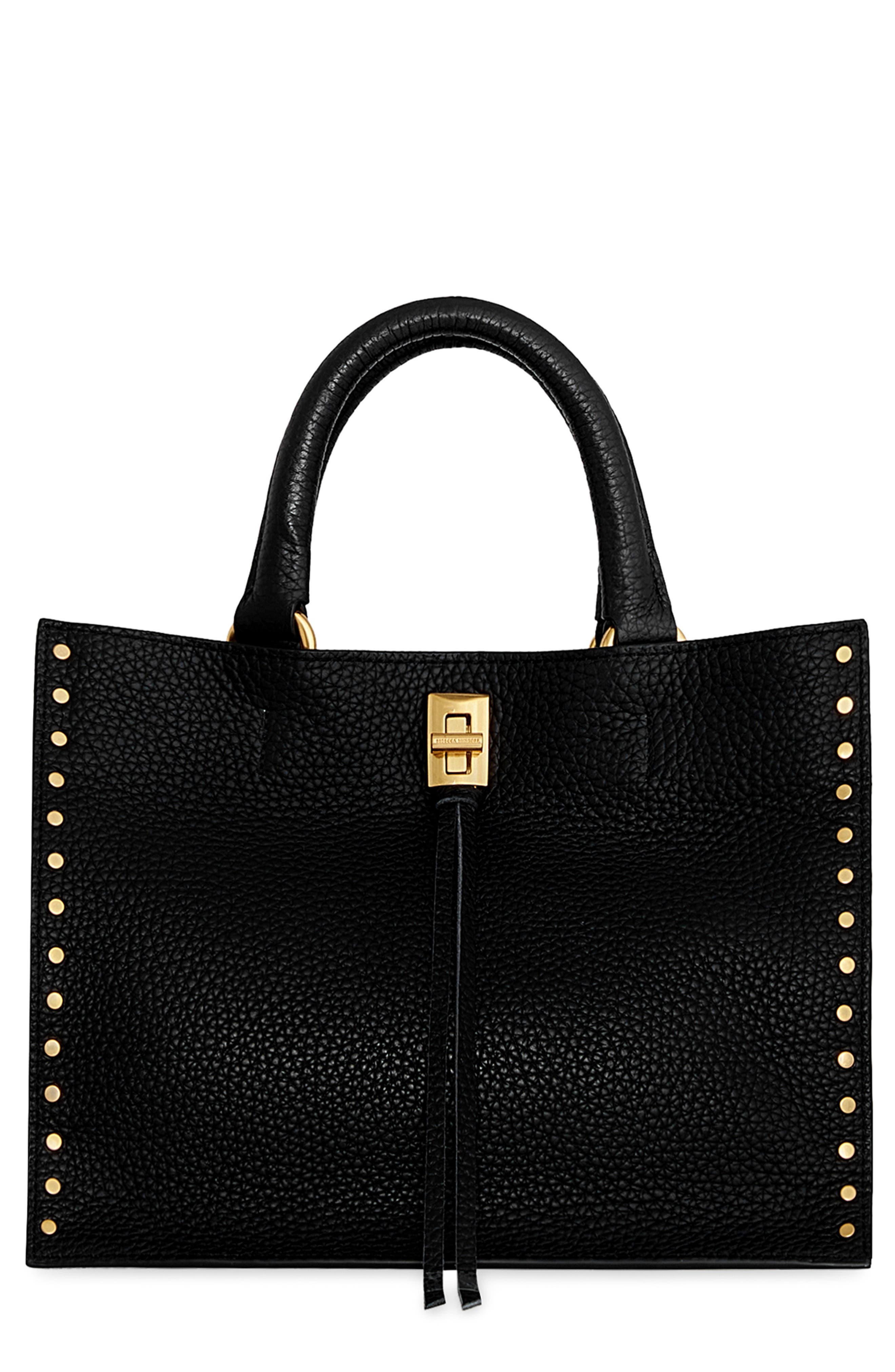 Pochette Rebecca Minkoff En Daim Noir Et Taupe – Neuve Avec étiquettes, Style Clutch Rabattable – Très Tendance