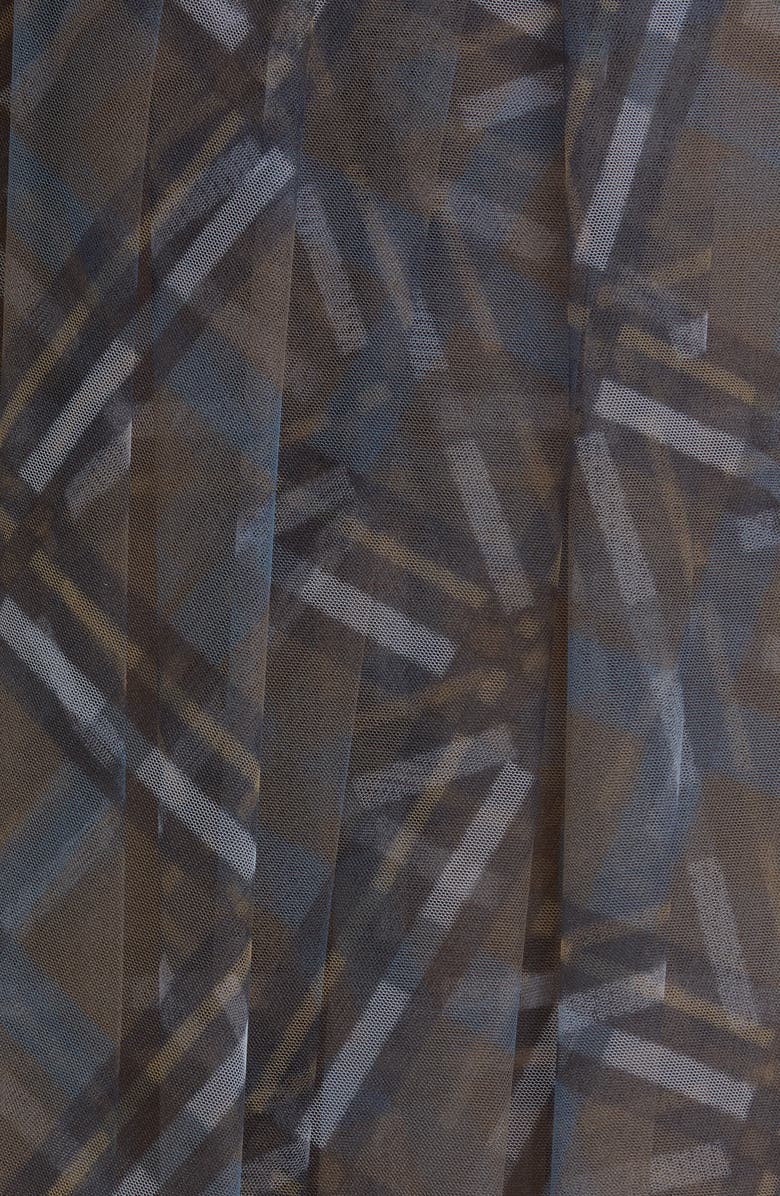 Brunello Cucinelli Check Print Tulle Midi Skirt, Alternate, color,