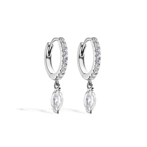 Mazin Jewels Marquise Huggies