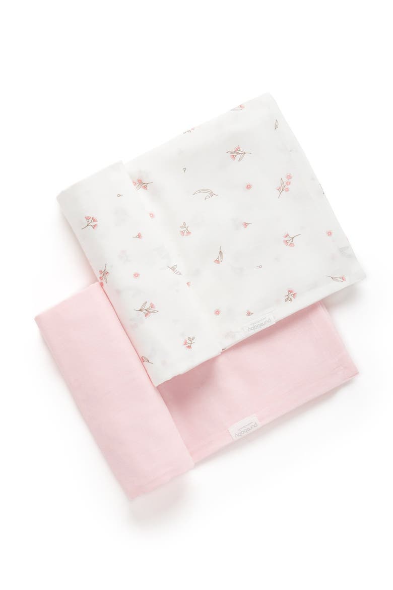Muslin Wrap 2 Pack, Main, color, Pale Pink Blossom